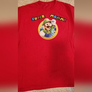 Gildan Kids Red Super Mommy T-Shirt